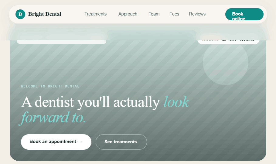 Bright Dental website preview