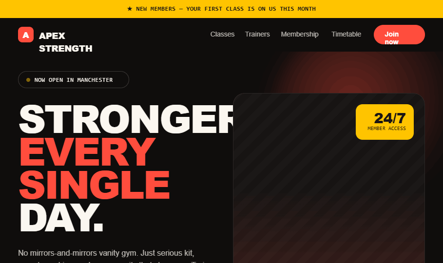 Apex Strength website preview